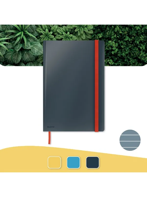 Leitz  Cosy Soft Touch stor notatbok Hardcover, linjer Fløyelsgrå