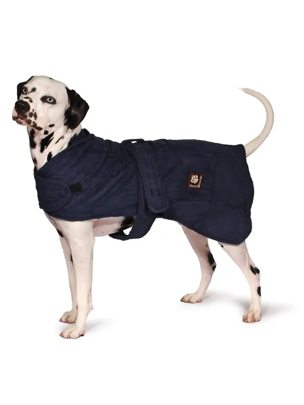 Danish Design - Hundebadekåpe marineblå 30cm - (D11330)