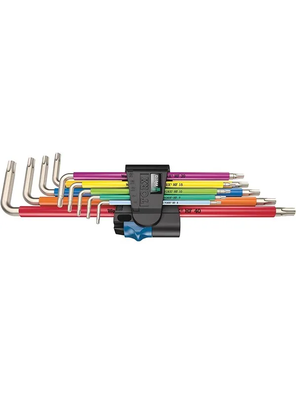 Wera 3967/9 TX SXL Multicolour HF Stainless 1 L-key set w/ holding function stainless 9 pieces