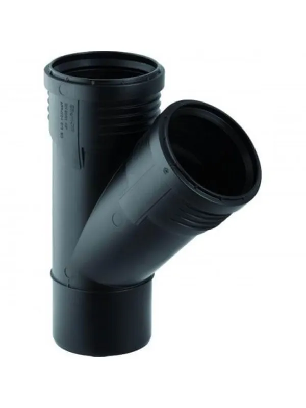 Geberit silent branch pipe 45 ° 110 / 50mm mf black pp