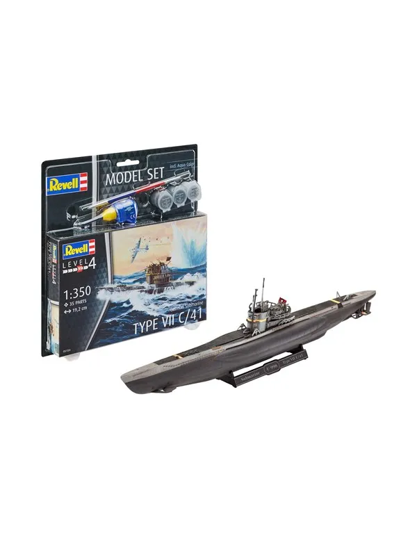 Revell Model building kit - German Submarine Type VII C/41 1:350 - 35dlg.