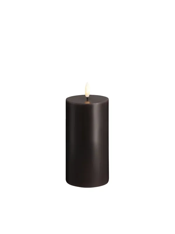 Moods & More LED pillar candle - Charcoal - 74x150 mm