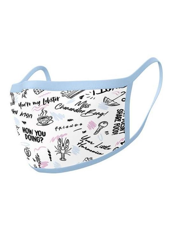 Pyramid - Friends (Phrases) 2 pack Face Covering