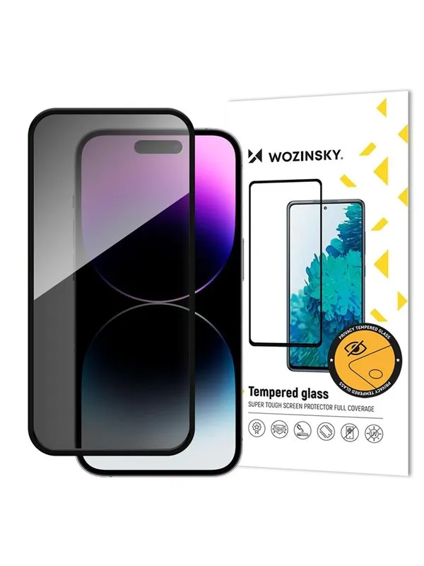 Wozinsky  Privacy Glass Tempered Glass Privatizing With Anti-Spy Filter For iPhone 16 Plus