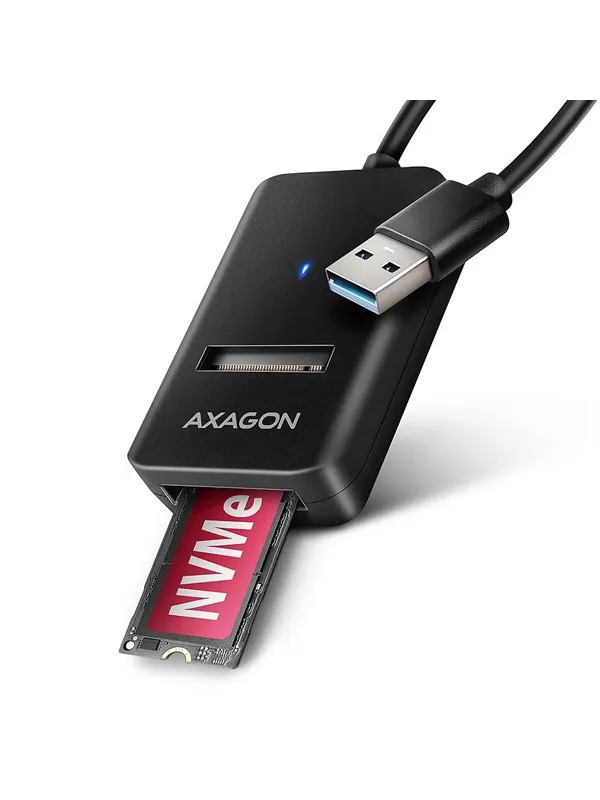 AXAGON USB-A 10 Gbps M.2 Adapter for NVMe & SATA SSD