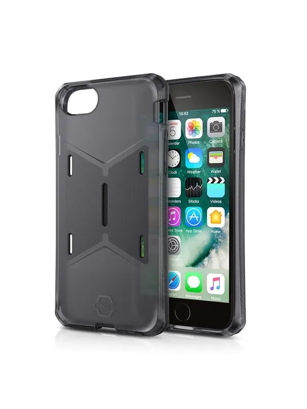 ITSKINS MAGNETA cover for iPhone 8 Plus / 7 Plus / 6s Plus / 6 Plus® + phone holder for the car. Black