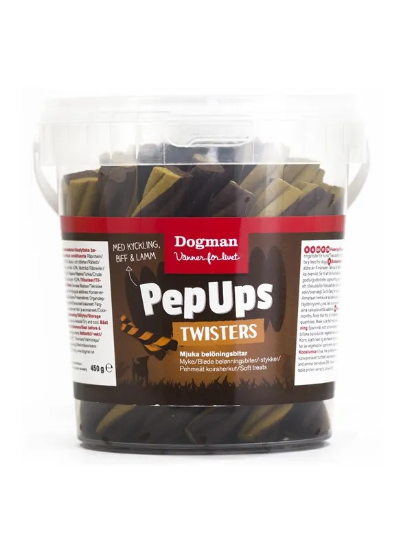 Dogman Pep Ups Twisters 450g