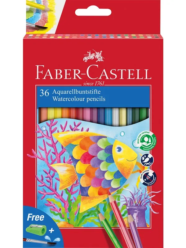 Faber-Castell Watercolour pencil + brush box 36x