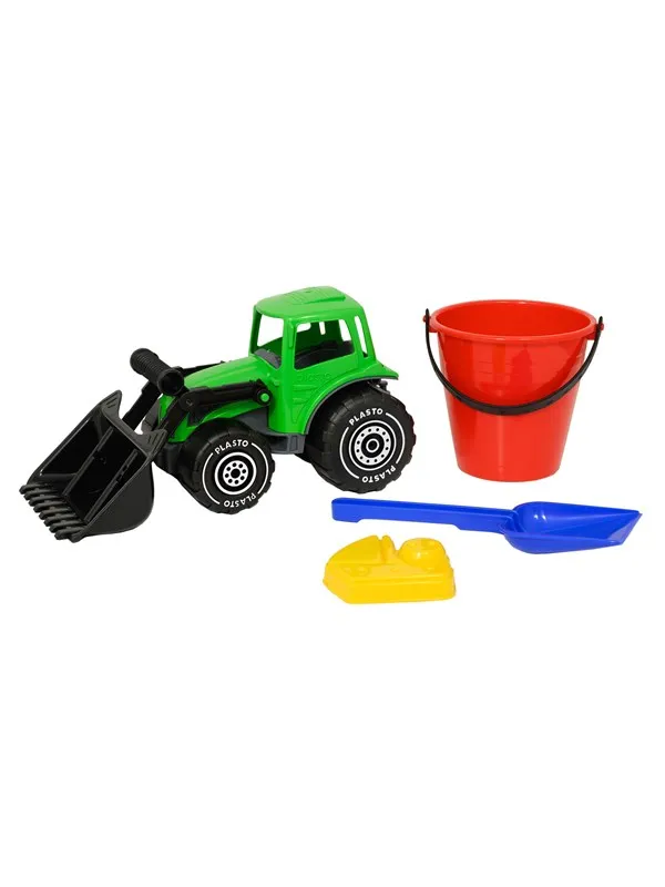 Plasto  Tractor and sand toys 4 parts