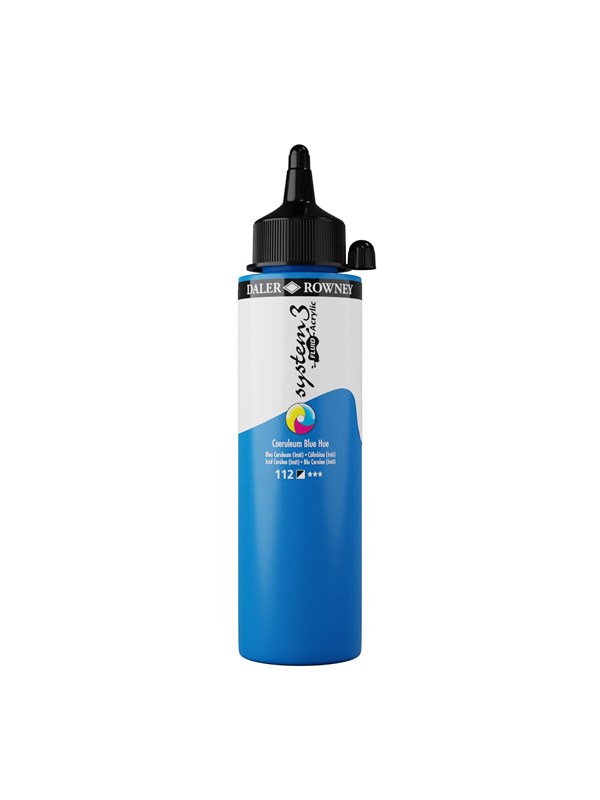 Daler-Rowney System3 Fluid Acrylic 250 ml Coreuleum Blue Hue