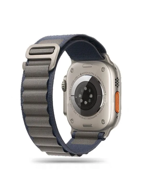 Tech-Protect  Nylon Pro Strap for Apple Watch 4 / 5 / 6 / 7 / 8 / 9 / SE / Ultra 1 / 2 (42 / 44 / 45 / 49 mm) - Blue and Gray