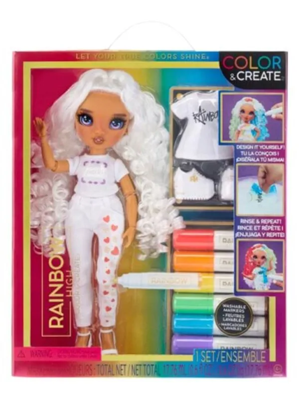 Rainbow High Color & Create Fashion Doll- Purple E