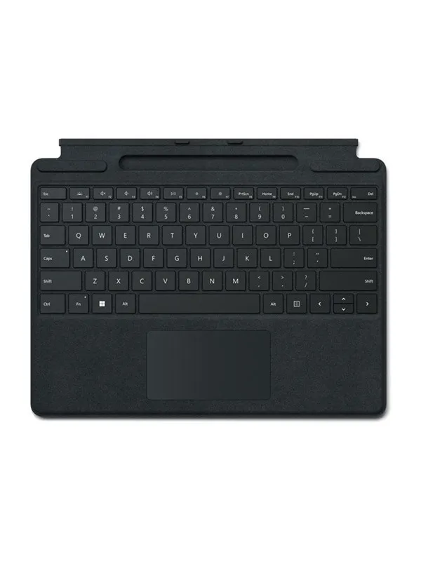 Microsoft Surface Pro Signature Keyboard - with accelerometer trackpad Surface Slim Pen 2 storage and charging tray - Tastatur - Engelsk (Storbritannia) - Svart