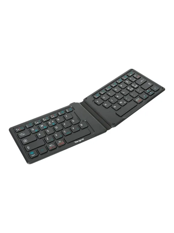 Targus Antimicrobial Ultra-Compact Folding Ergonomic Bluetooth - Tastatur - Nordisk - Svart