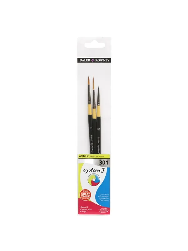 Daler-Rowney System3 Wallet Brush 301 3 pcs