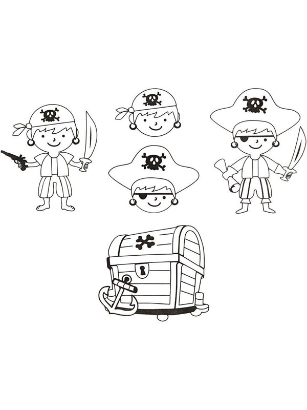 Creativ Company - Sheets of Shrink Film with Pirate Motifs 10 pcs.