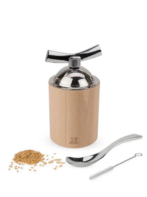 Peugeot Isen Flaxseed grinder steel/natural 13cm