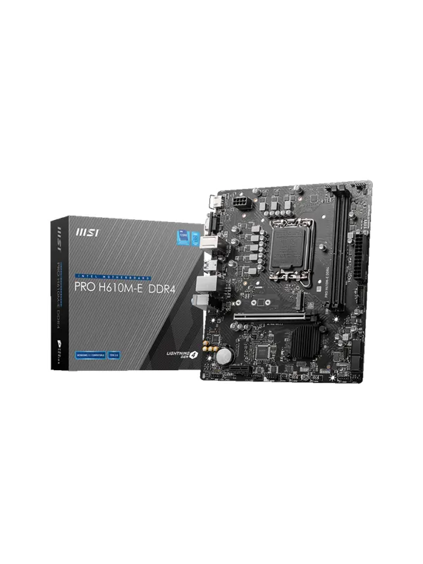 MSI PRO H610M-E DDR4 Hovedkort - Intel H610 - Intel LGA1700 socket - DDR4 RAM - Micro-ATX