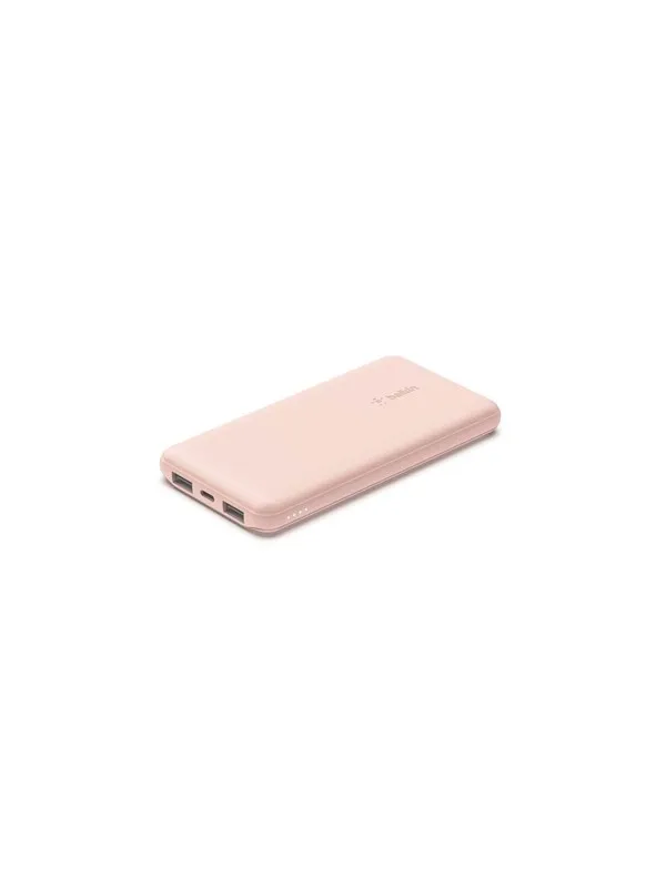 Belkin 10K Power Bank w/USB-C 15W - Rose Gold Nødlader - Rosa - 10000 mAh