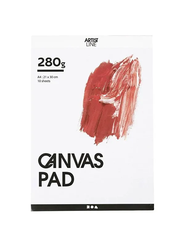 Creativ Company Canvas Block White A4 280gr 10 Sheets