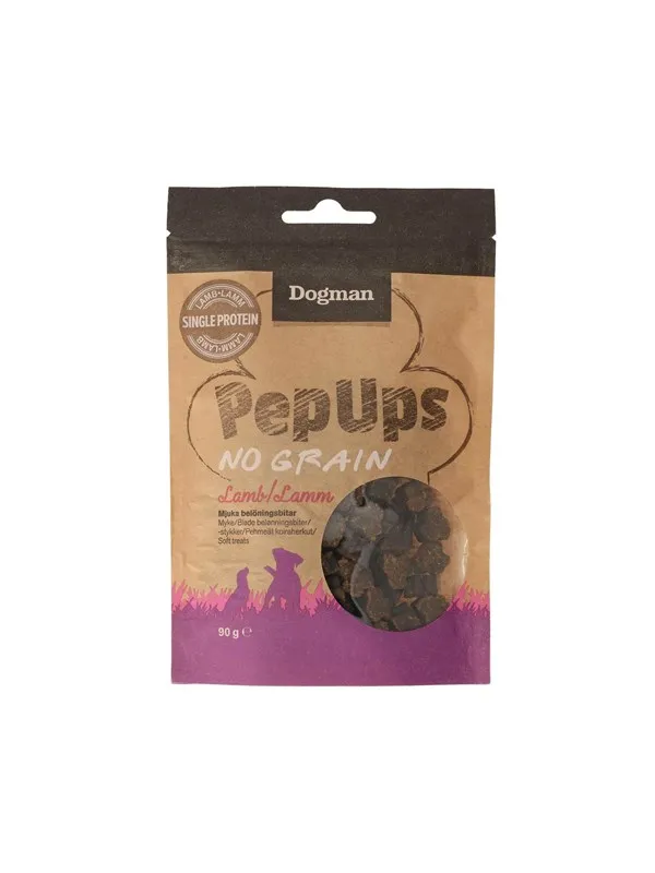 Dogman Pep Ups No Grain lamm 90g