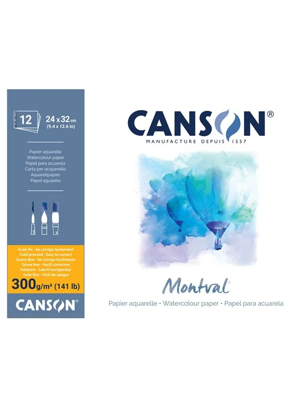Canson Montval CP 24x32 cm 300G Pad 12 SH