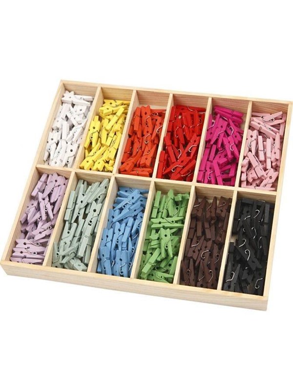 Creativ Company Mini Clothespins Coloured 12x24st.