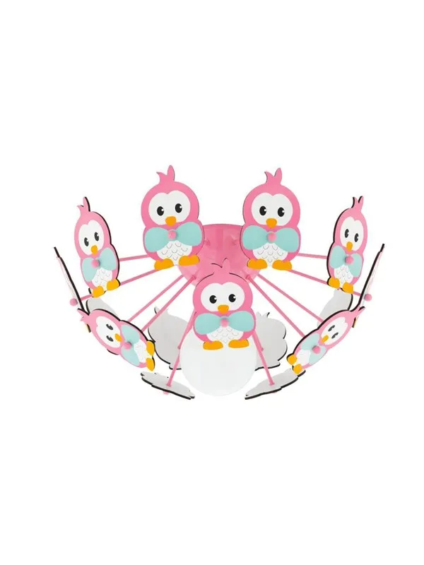EGLO VIKI 2 TAKLAMPE M/UGLER ROSA