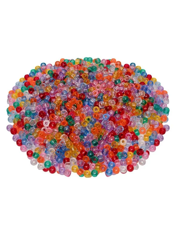 Colorations - Pony Beads Transparent 6x9 mm 1000 pcs.