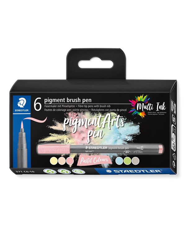 Staedtler pigment brush pen Pastel Colou 6pcs