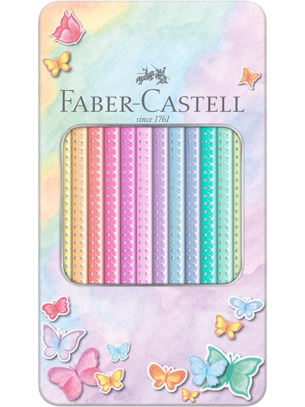 Faber-Castell Col.pencil Sparkle tin/12x