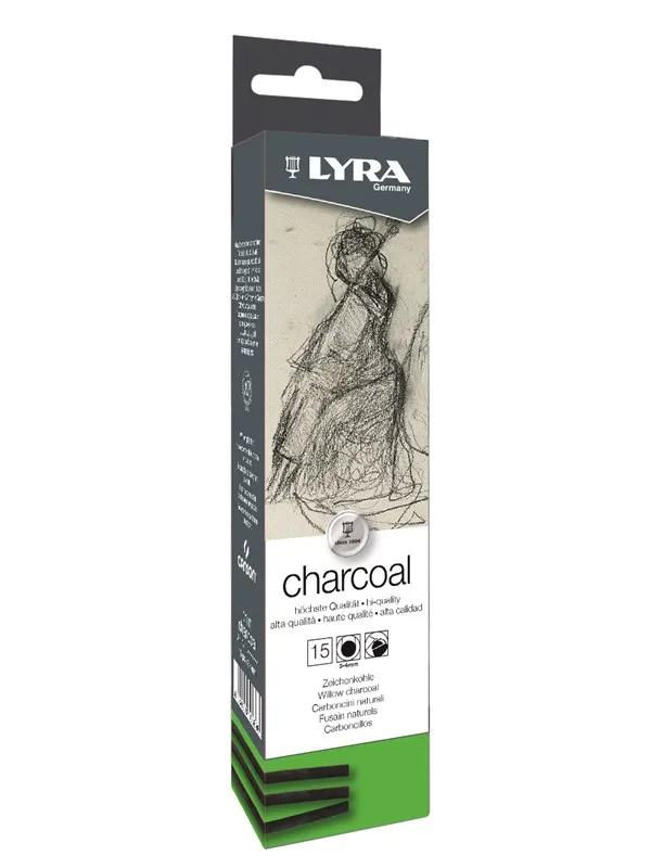 Lyra Charcoal Thin 3-4mm Box 15 pcs