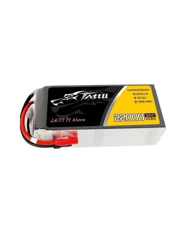 Gens ace &Tattu - 22000mAh 22.2V 30C 6S1P LiPo Battery AS150+XT150