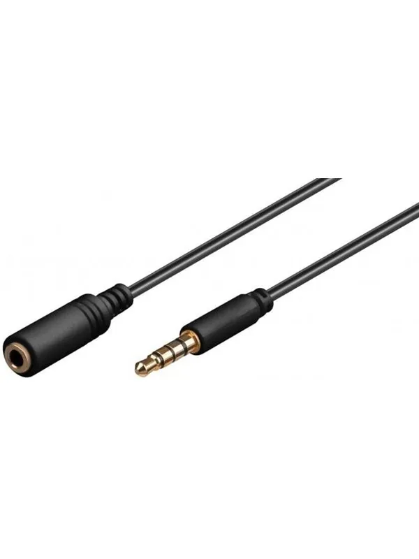 Pro MiniJack 3.5mm Ext. 4P - Bk - 1.5m