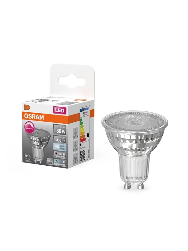 Osram LED-lyspære LED Comfort PAR16 36° 350lm 4.7W/940 (50W) GU10 dimmable GU10