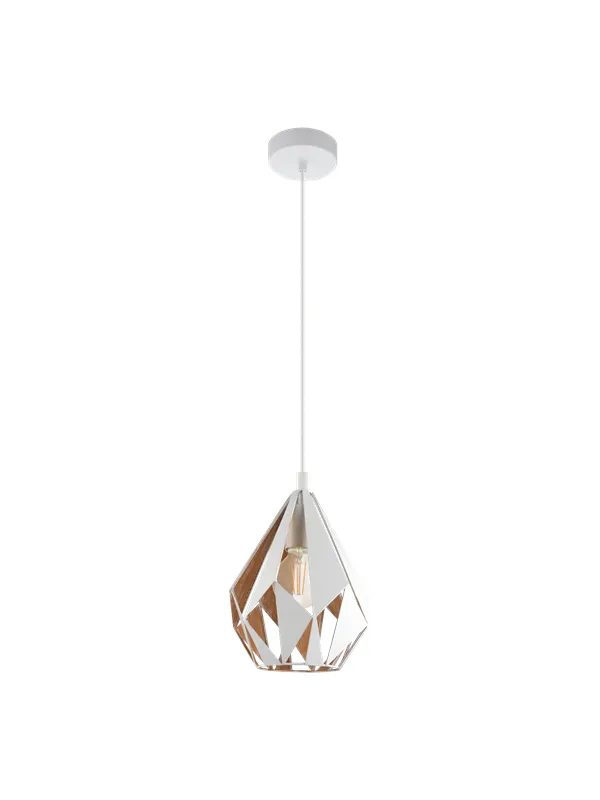 EGLO CARLTON 1 pendant Ø205 mm white/gold