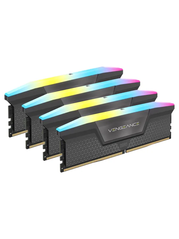 Corsair Vengeance RGB DDR5-5600 - 64GB - CL36 - Quad Channel (4 pcs) - AMD EXPO & Intel XMP - Grå med RGB