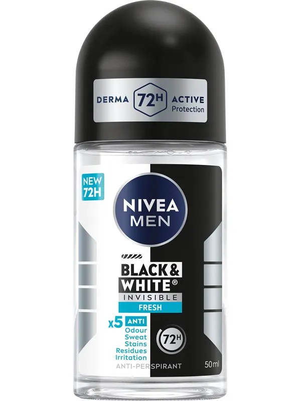 Nivea Black & White Invisible Fresh Male Roll on 50ml
