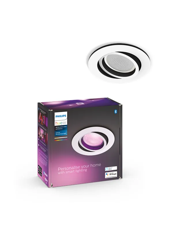 Philips Hue Centura Innfelt Spot - Rund - Hvit