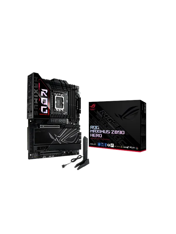ASUS ROG MAXIMUS Z890 HERO Hovedkort - Intel Z890 - Intel LGA1851 socket - DDR5 RAM - ATX
