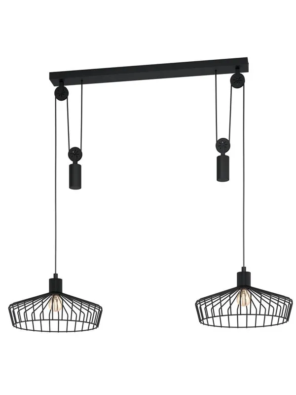 EGLO WINKWORTH LANGBORD 2XE27 MØRK BRONSE