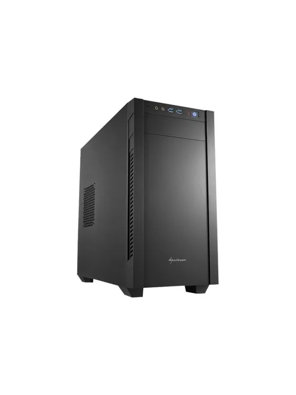 Sharkoon S1000 - tårn - micro-ATX - Kabinett - Miditower - Svart