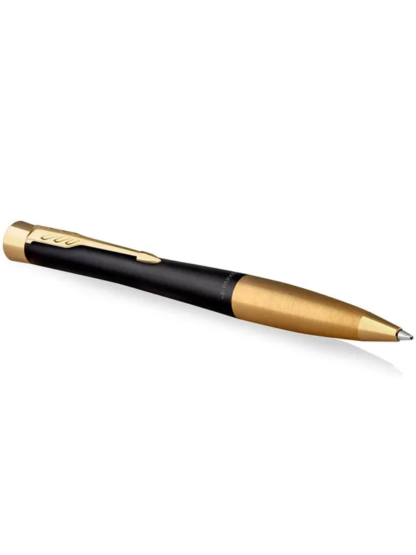 Parker Urban Twist Ballpoint Pen | Muted Black with Gold Trim | Medium Point Blue Ink Refill | Gift Box