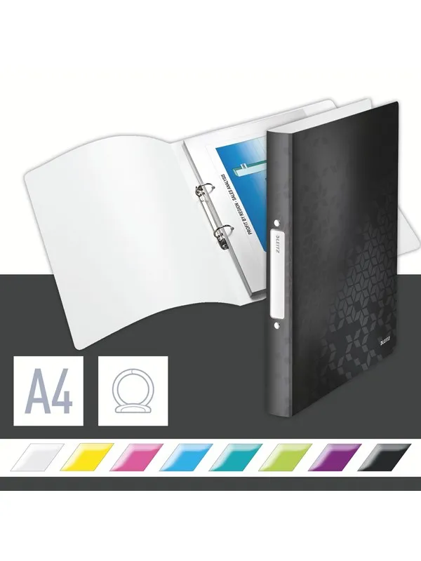 Leitz Ringperm  WOW PP A4 2RR/25mm Sort