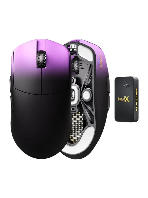 Lamzu Maya X - Gaming mus - Optisk - 6 - Lilla
