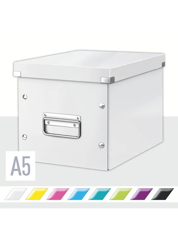 Leitz Oppbevaringsboks Click & Store Kube  WOW Medium Hvit