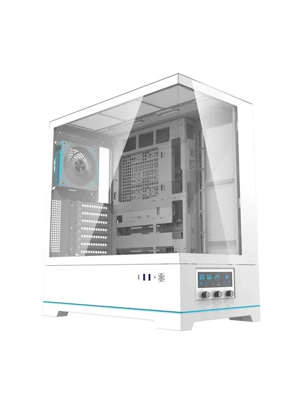 Darkflash DY451 PRO computer case with fan (white) - Kabinett - Miditower - Hvit