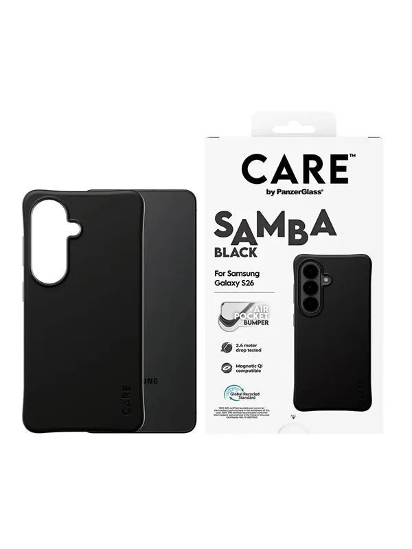 CARE by PanzerGlass Samba Case Black w. Qi Samsung Galaxy S26