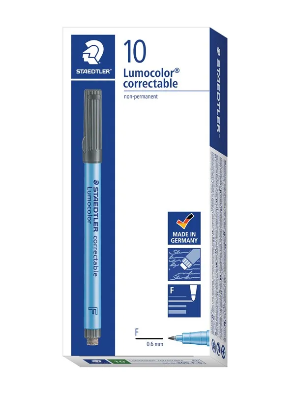 Staedtler OHP pen Lumocolor correctable 10 pcs  F gre