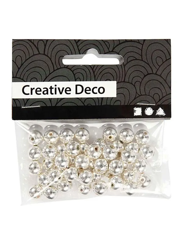 Creativ Company Beads Silver 50pcs.